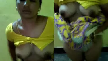 super hot urvashi bhabhi in yellow saree n bindi video