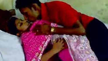 Bengali couple smooch kissing and boob press and sucking with bengali audio