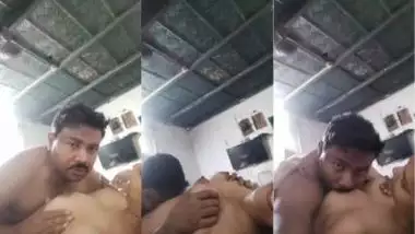 Horny Jija chews big boobs of Sali in a local bf video