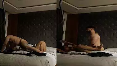 Hunk male guy fucking mouth and pussy of slutty viral girl