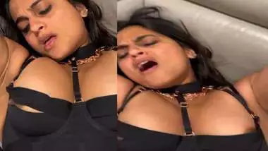 Indian wife in lingerie moaning with husband fucking